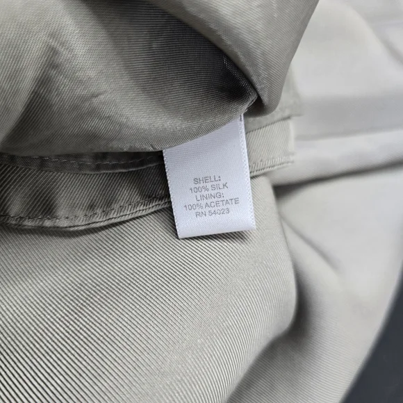 ⭐️Banana Republic One Shoulder Champagne  Ruffled Dress Sz 10 - Picture 9 of 10